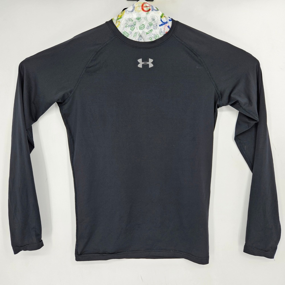 Under Armour Compression Shirt Mens Large Black Heatgear Performance‎ Sports